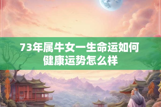 73年属牛女一生命运如何 健康运势怎么样
