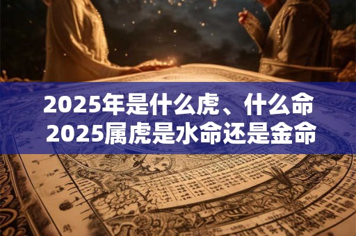 详细阅读:2025年是什么虎、什么命 2025属虎是水命还是金命 2025年是什么虎、什么命 2025属虎是水命还是金命