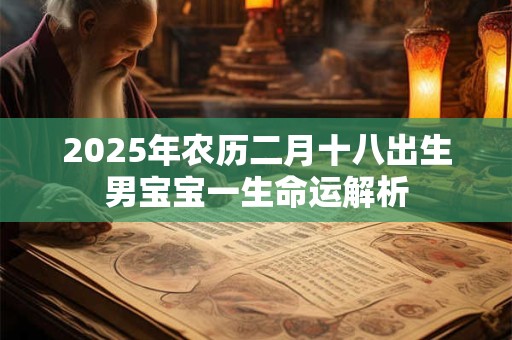 2025年农历二月十八出生男宝宝一生命运解析