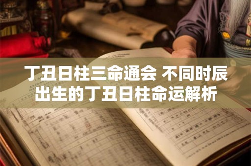 丁丑日柱三命通会 不同时辰出生的丁丑日柱命运解析