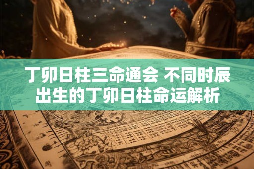 详细阅读:丁卯日柱三命通会 不同时辰出生的丁卯日柱命运解析 丁卯日柱三命通会 不同时辰出生的丁卯日柱命运解析