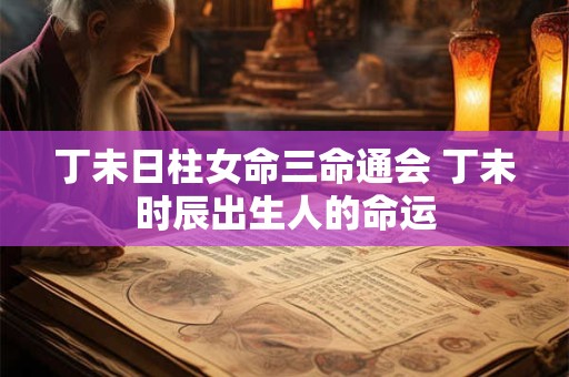 丁未日柱女命三命通会 丁未时辰出生人的命运