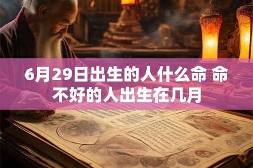 6月29日出生的人什么命 命不好的人出生在几月