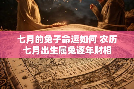 七月的兔子命运如何 农历七月出生属兔逐年财相