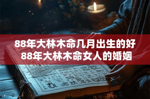 88年大林木命几月出生的好 88年大林木命女人的婚姻