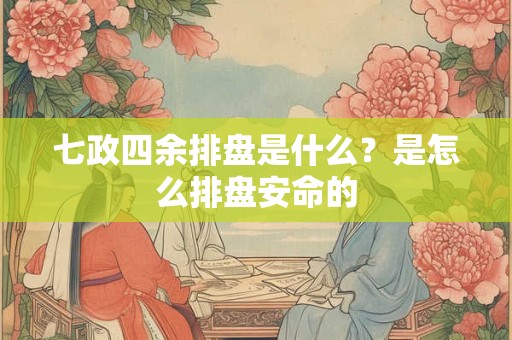 七政四余排盘是什么？是怎么排盘安命的