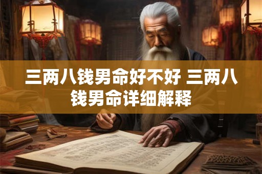 三两八钱男命好不好 三两八钱男命详细解释