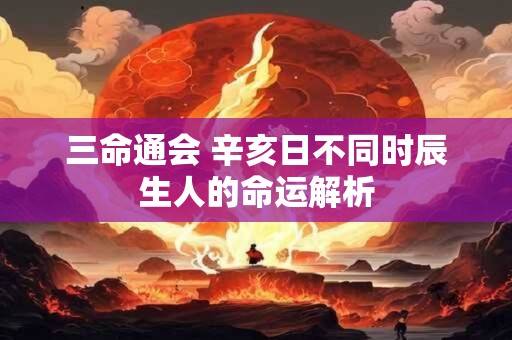 三命通会 辛亥日不同时辰生人的命运解析