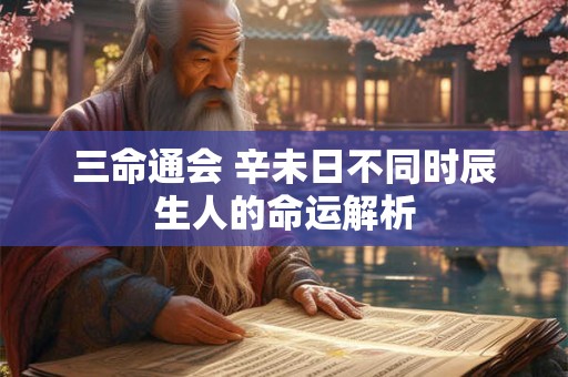 三命通会 辛未日不同时辰生人的命运解析
