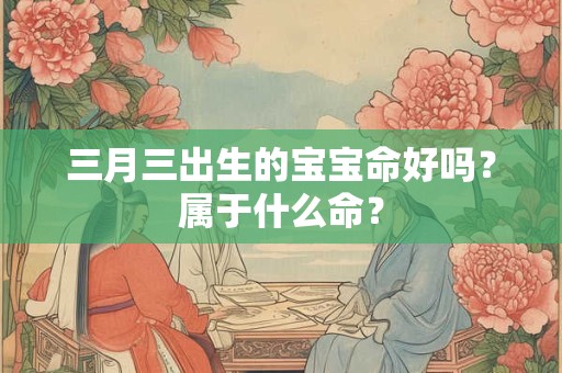 三月三出生的宝宝命好吗？属于什么命？