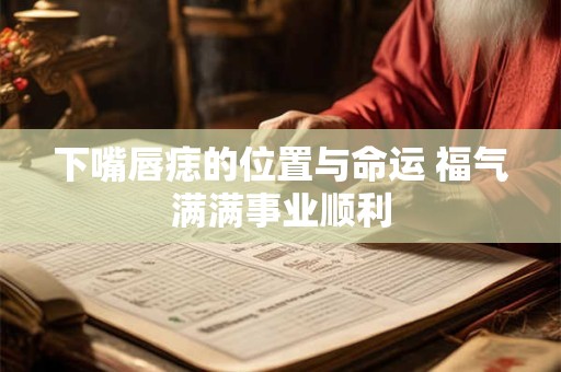 下嘴唇痣的位置与命运 福气满满事业顺利