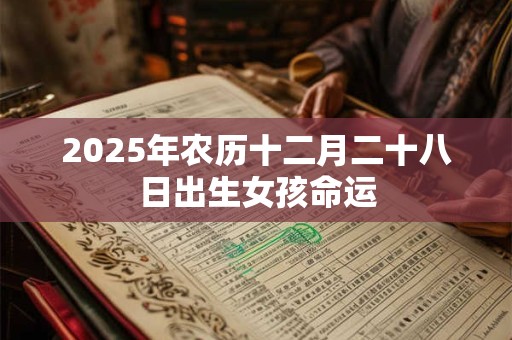 2025年农历十二月二十八日出生女孩命运