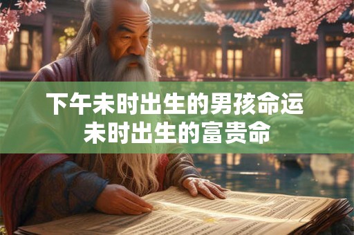 下午未时出生的男孩命运 未时出生的富贵命