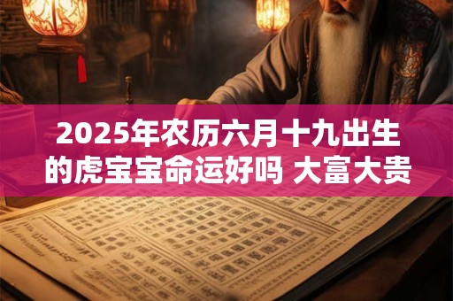 2025年农历六月十九出生的虎宝宝命运好吗 大富大贵吗