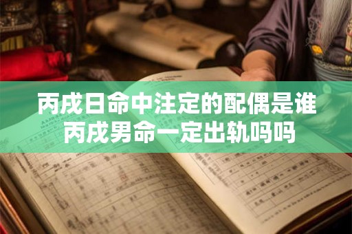 丙戌日命中注定的配偶是谁 丙戌男命一定出轨吗吗