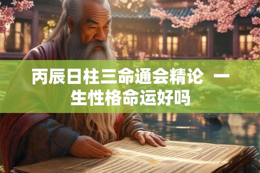 丙辰日柱三命通会精论  一生性格命运好吗