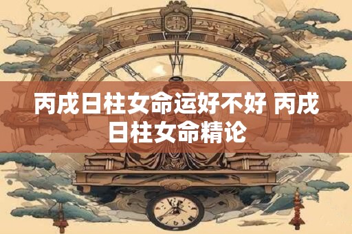 丙戌日柱女命运好不好 丙戌日柱女命精论