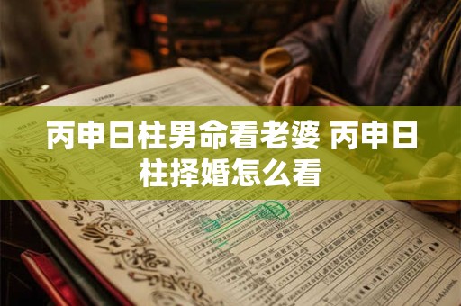 丙申日柱男命看老婆 丙申日柱择婚怎么看