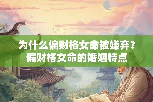 为什么偏财格女命被嫌弃？偏财格女命的婚姻特点