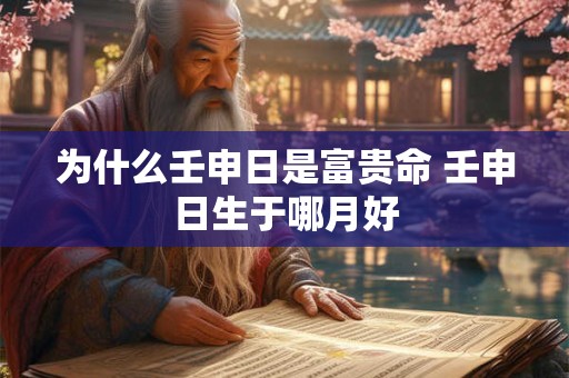 为什么壬申日是富贵命 壬申日生于哪月好