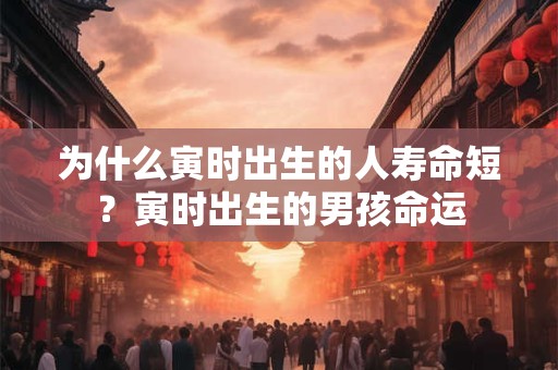 为什么寅时出生的人寿命短？寅时出生的男孩命运