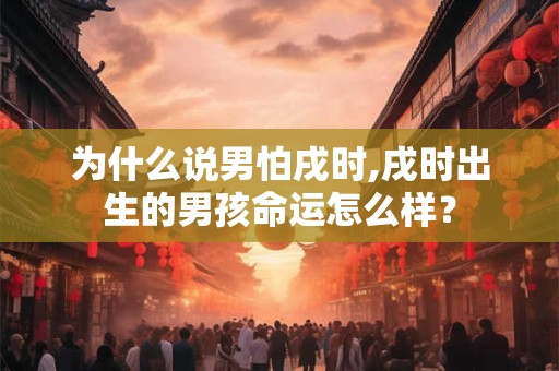 为什么说男怕戌时,戌时出生的男孩命运怎么样？