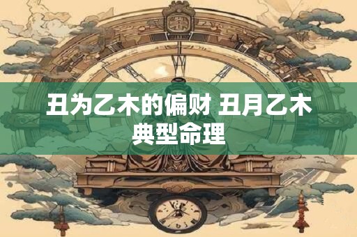丑为乙木的偏财 丑月乙木典型命理
