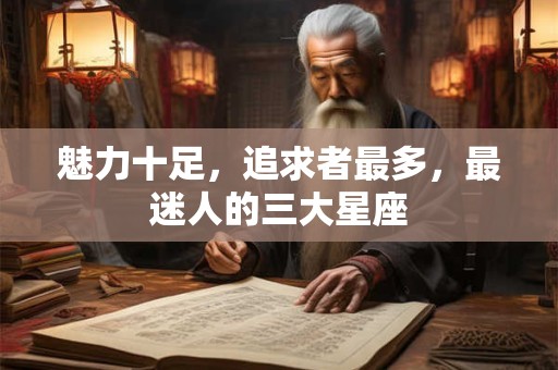 魅力十足，追求者最多，最迷人的三大星座