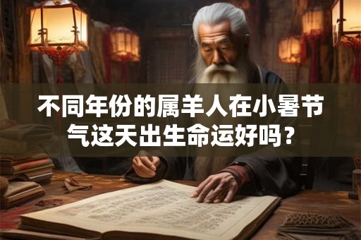 详细阅读:不同年份的属羊人在小暑节气这天出生命运好吗? 不同年份的属羊人在小暑节气这天出生命运好吗?