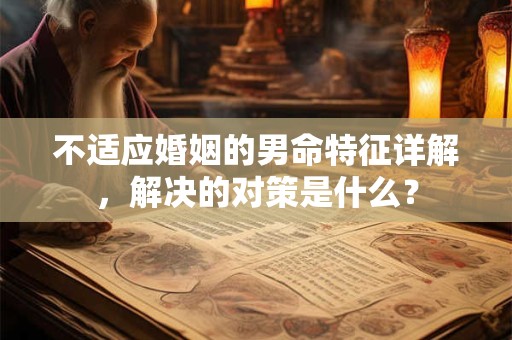 不适应婚姻的男命特征详解，解决的对策是什么？