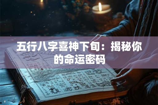 详细阅读:五行八字喜神下旬:揭秘你的命运密码 五行八字喜神下旬:揭秘你的命运密码