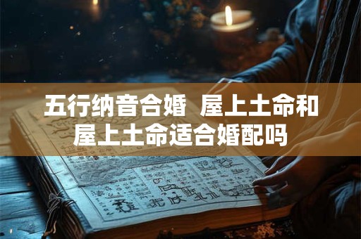 五行纳音合婚  屋上土命和屋上土命适合婚配吗
