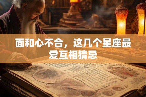 面和心不合，这几个星座最爱互相猜忌