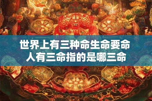 世界上有三种命生命要命 人有三命指的是哪三命
