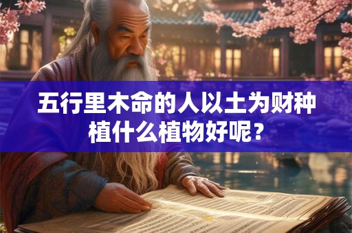 五行里木命的人以土为财种植什么植物好呢？