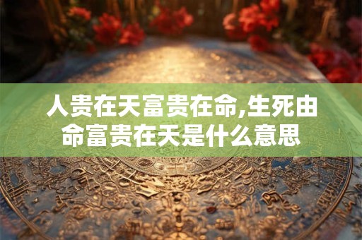 人贵在天富贵在命,生死由命富贵在天是什么意思