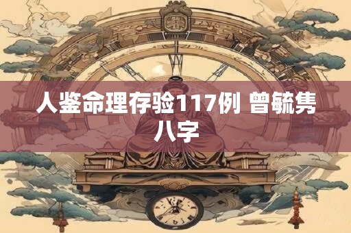 详细阅读:人鉴命理存验117例 曾毓隽八字 人鉴命理存验117例 曾毓隽八字