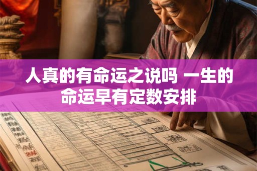 人真的有命运之说吗 一生的命运早有定数安排