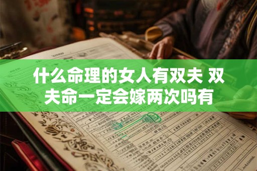 什么命理的女人有双夫 双夫命一定会嫁两次吗有