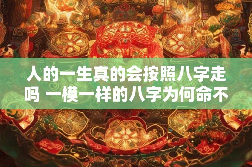 人的一生真的会按照八字走吗 一模一样的八字为何命不一样
