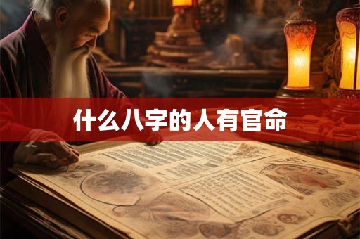 什么八字的人有官命