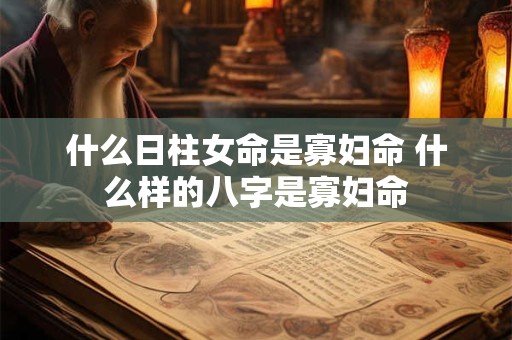 什么日柱女命是寡妇命 什么样的八字是寡妇命