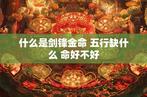 什么是剑锋金命 五行缺什么 命好不好