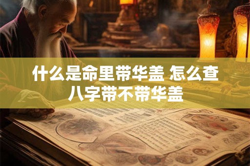 什么是命里带华盖 怎么查八字带不带华盖