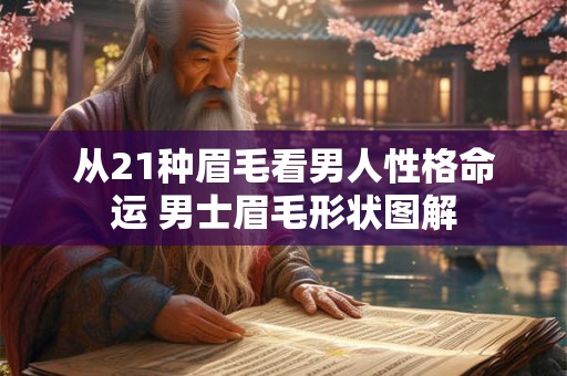 从21种眉毛看男人性格命运 男士眉毛形状图解
