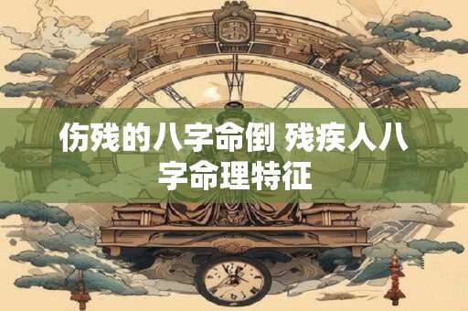 伤残的八字命倒 残疾人八字命理特征