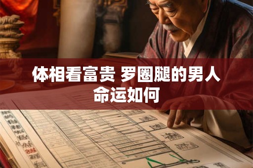 体相看富贵 罗圈腿的男人命运如何