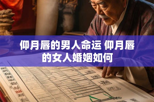 仰月唇的男人命运 仰月唇的女人婚姻如何