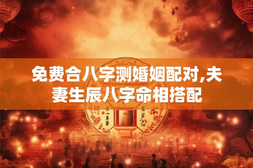 免费合八字测婚姻配对,夫妻生辰八字命相搭配