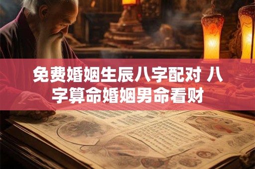 免费婚姻生辰八字配对 八字算命婚姻男命看财